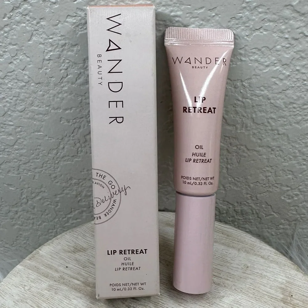 $8 🌙 Wander Beauty Lip Retreat‎ Lip Oil In Skinny Dip .33oz 🆕 FULL SZ